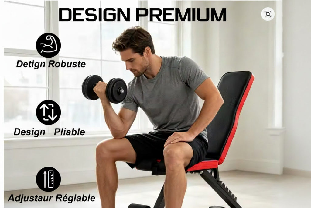 Banc de Musculation Réglable – Pliable & Multi-Positions